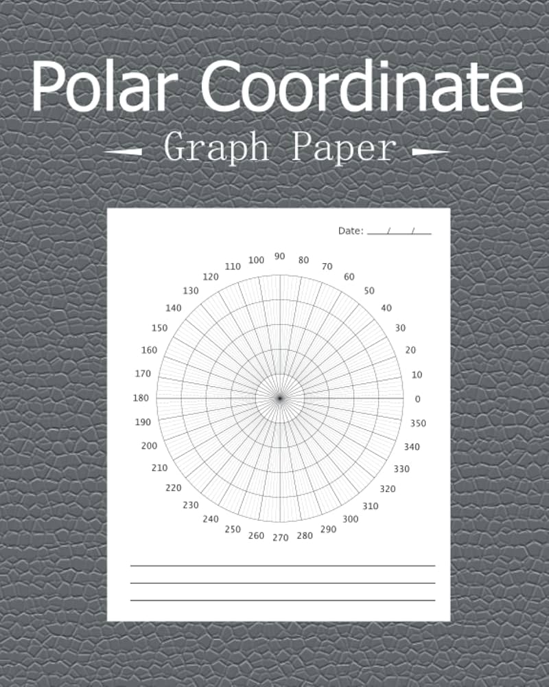 Polar Coordinate Graph Paper Blank Polar Plot Grid Drawing Paper 