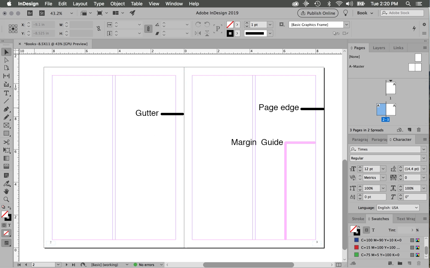 Indesign Border Underline Printable Form