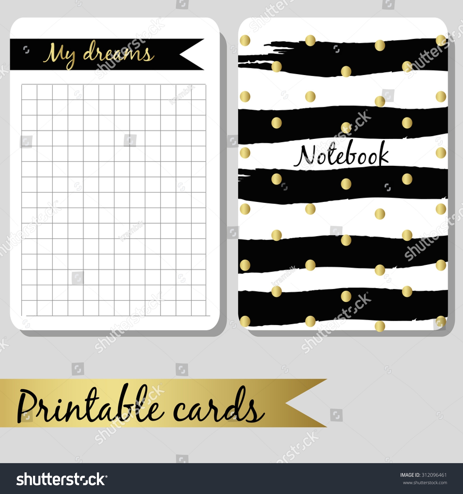 Printable Cards Notes Notebook Design Notebook Stock Vector Royalty Free 312096461 Shutterstock