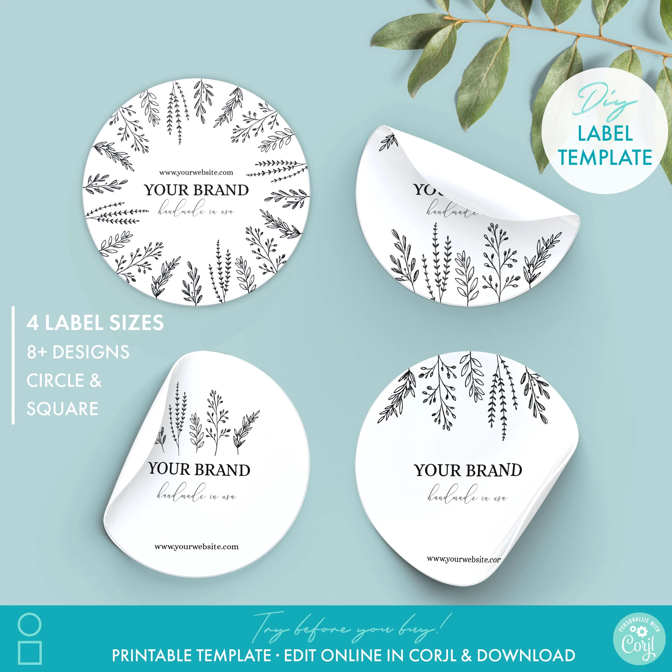 Printable Sticker Design Template
