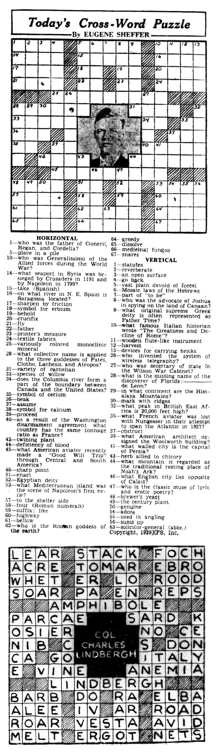 Printable Crossword Puzzles By Eugene Sheffer
