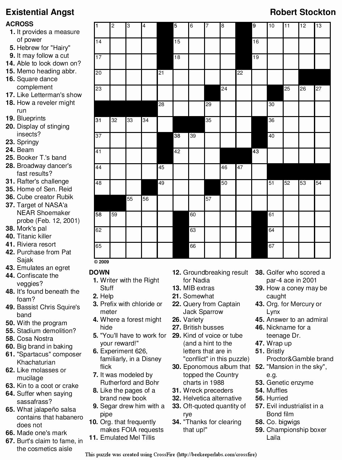 Hard Crossword Puzzles Printable Free
