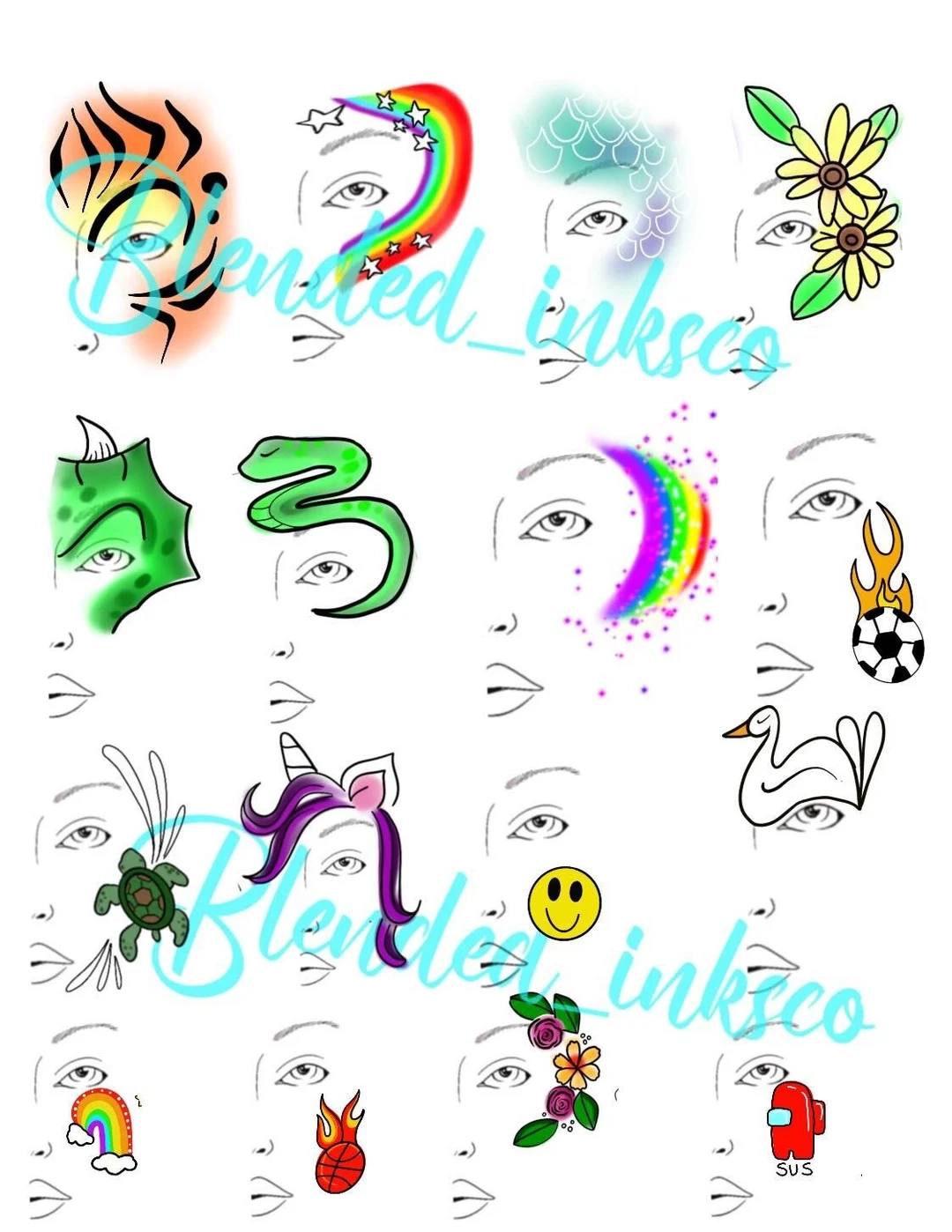 Printable Face Painting Choice Board Etsy Israel