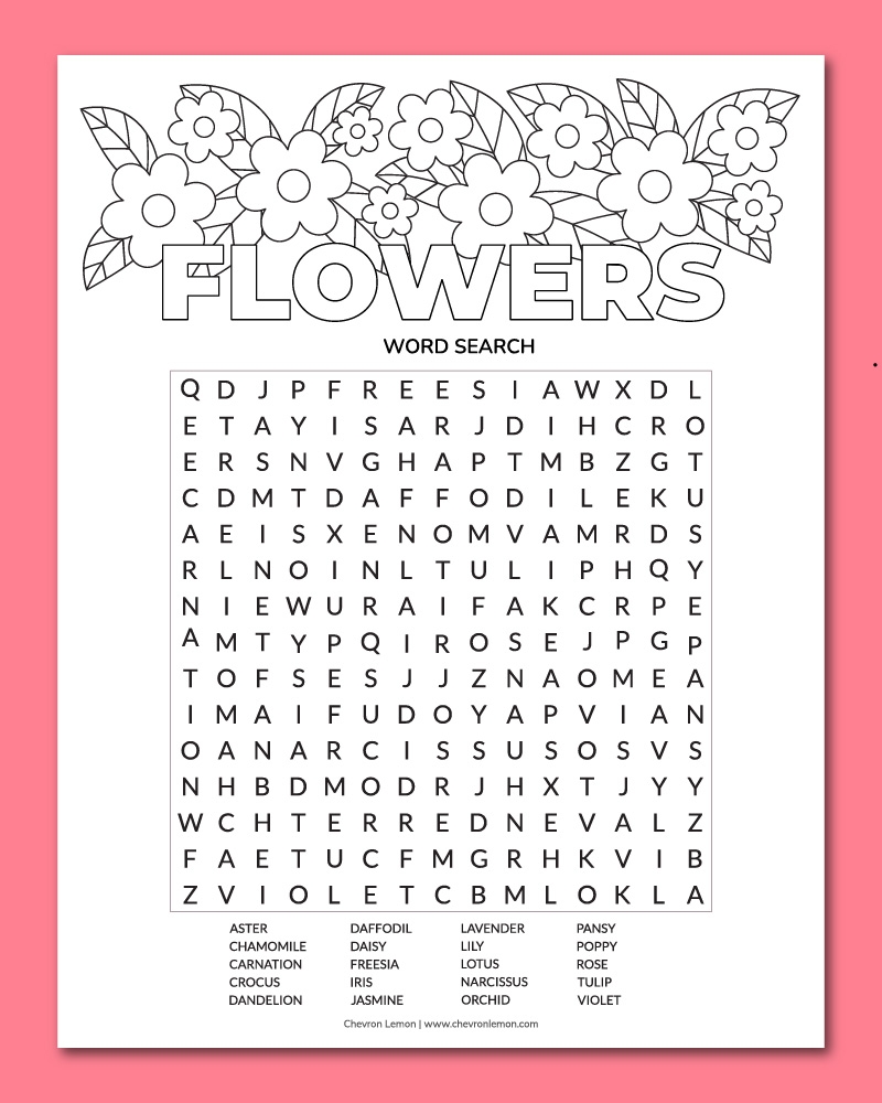 Printable Word Puzzles For Seniors