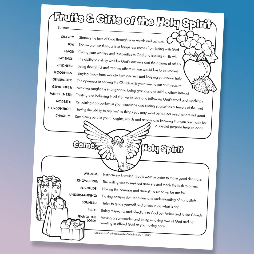 Printable Holy Spirit Worksheets