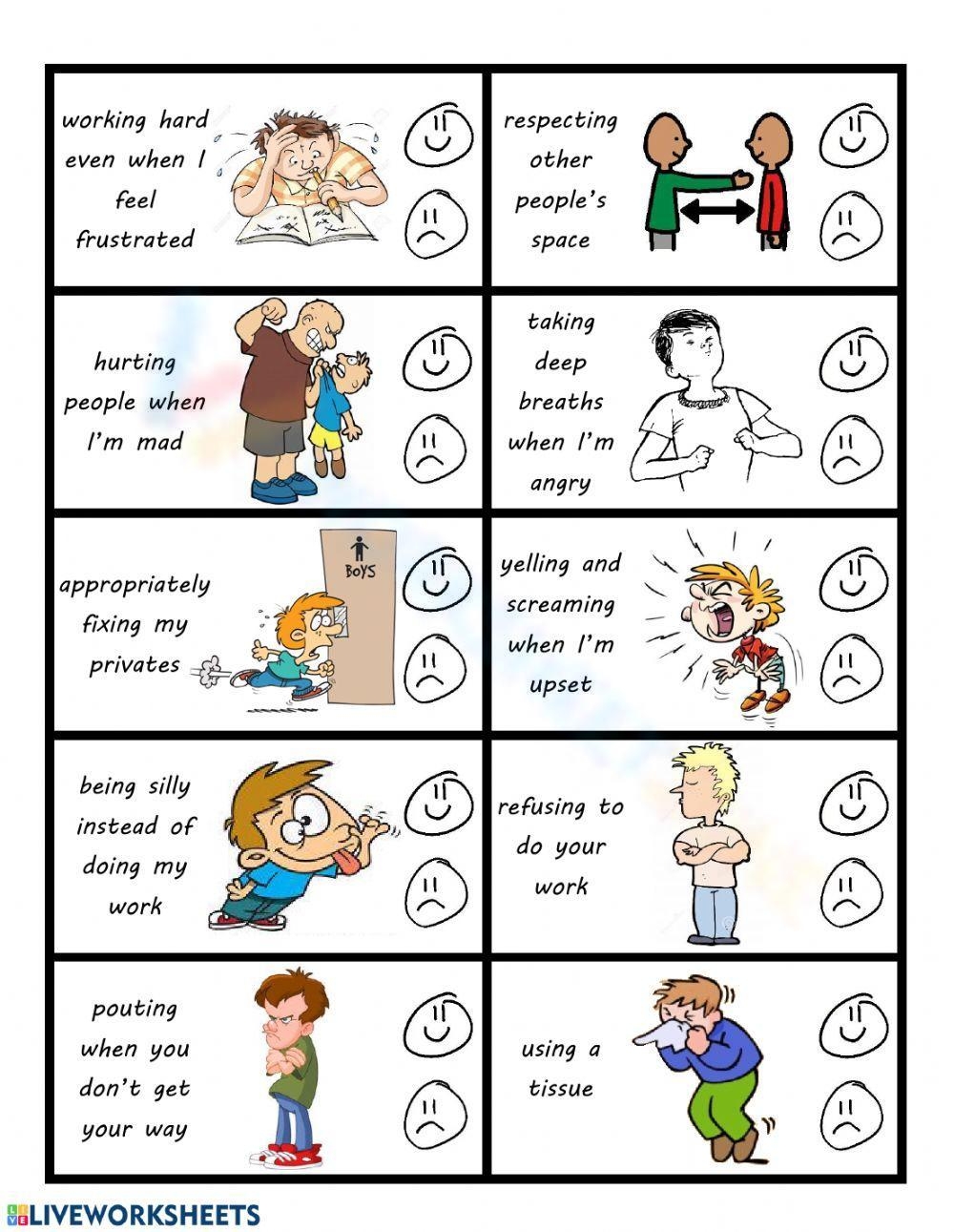 Free Printable Good Choices Bad Choices Worksheet Pdf