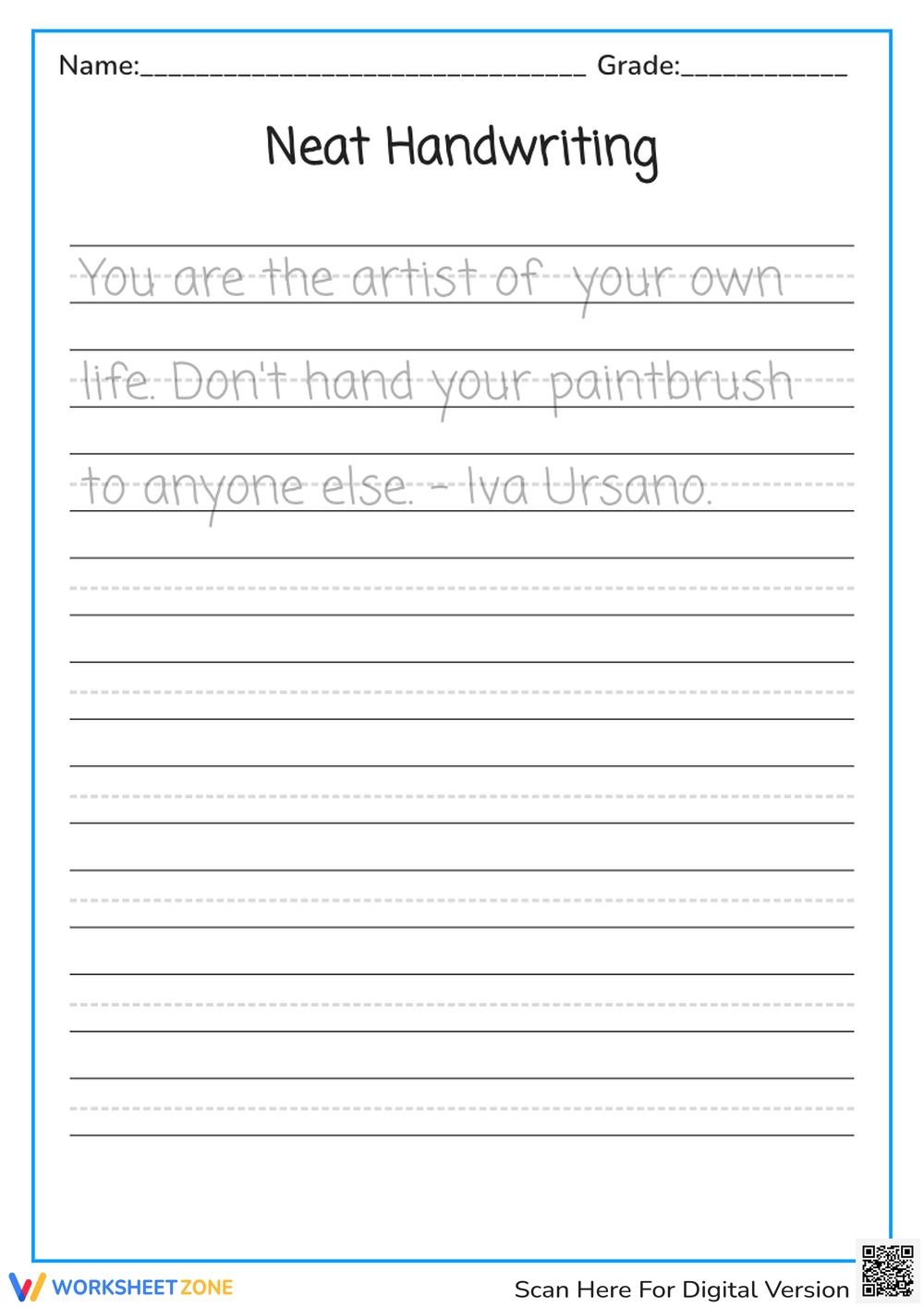 Free Printable 2nd Grade Handwriting Worksheets