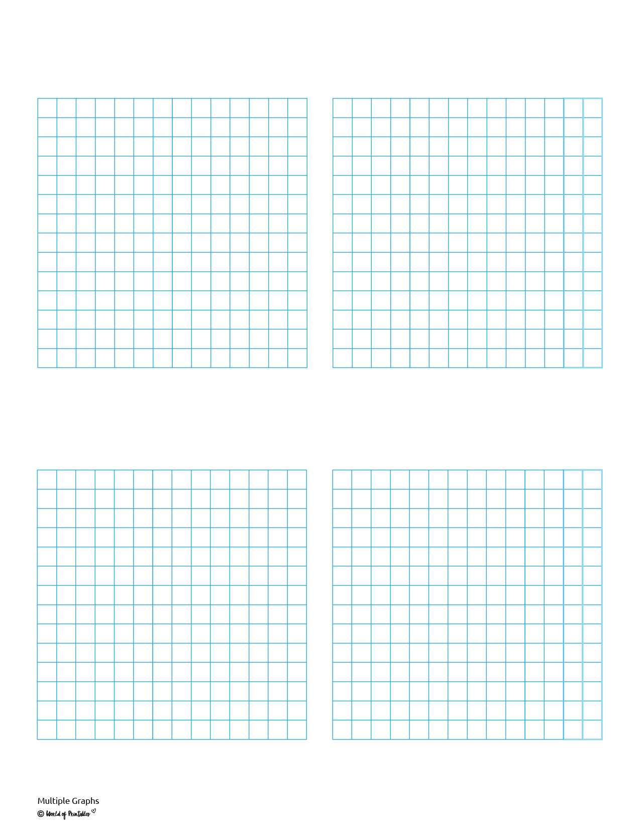 Printable Graph Paper Multiple Grids