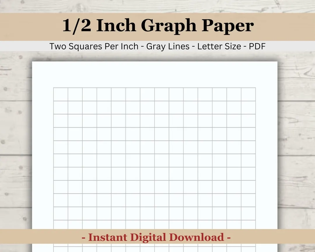 Printable 1/2 Graph Paper