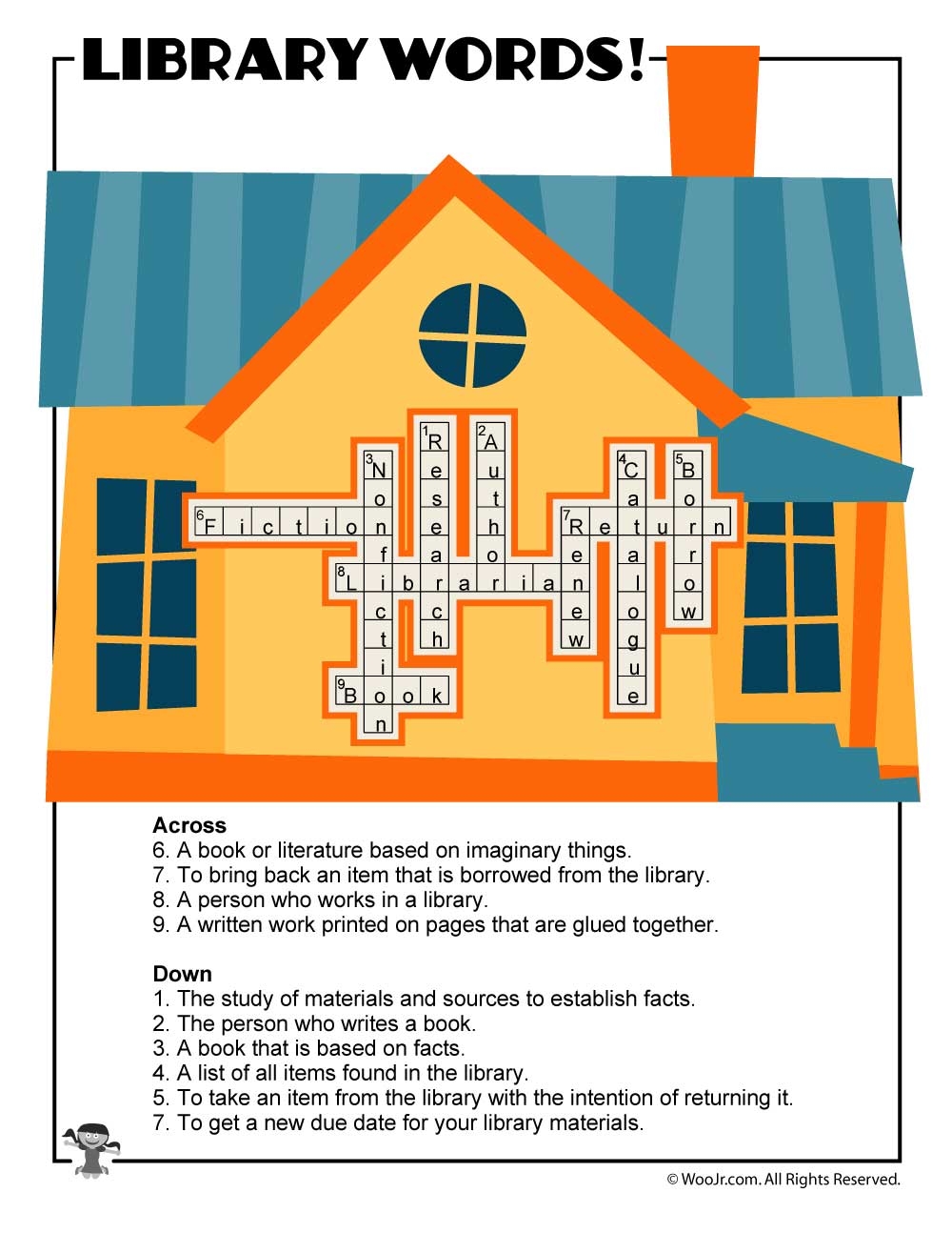 Free Printable Library Crossword Puzzles