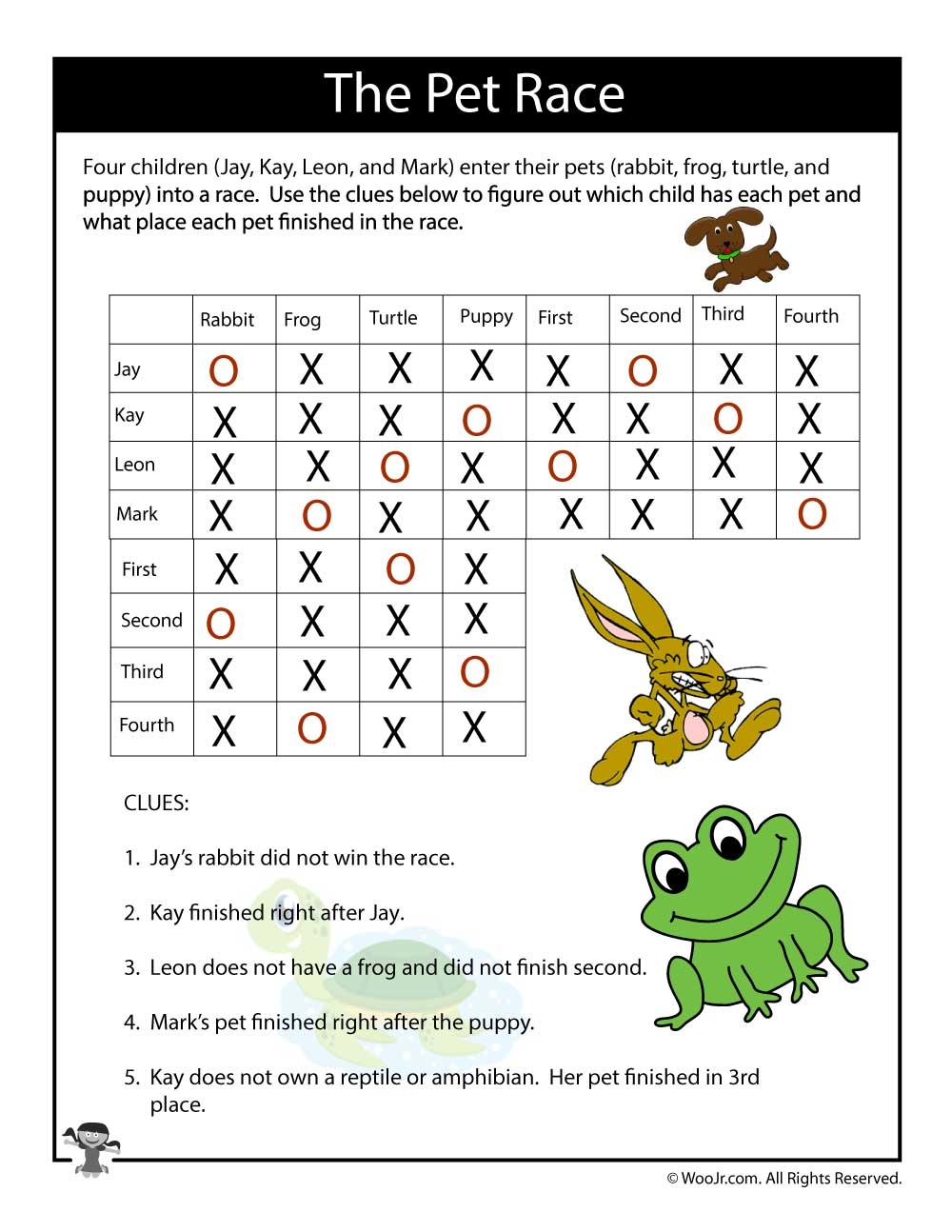 Logic Puzzles Easy Printable