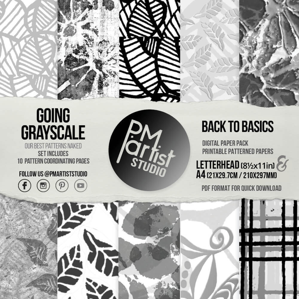 PRINTABLE PAPER Going Grayscale 8 x11in Download PM Artist Studio