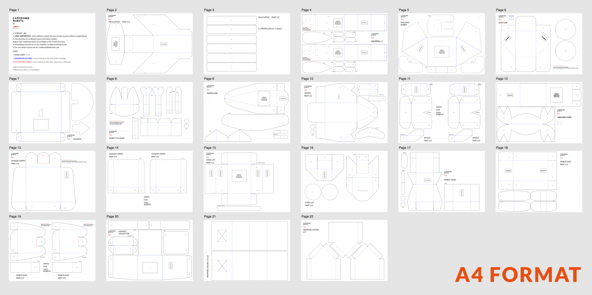 Printable Template Design Own Robot