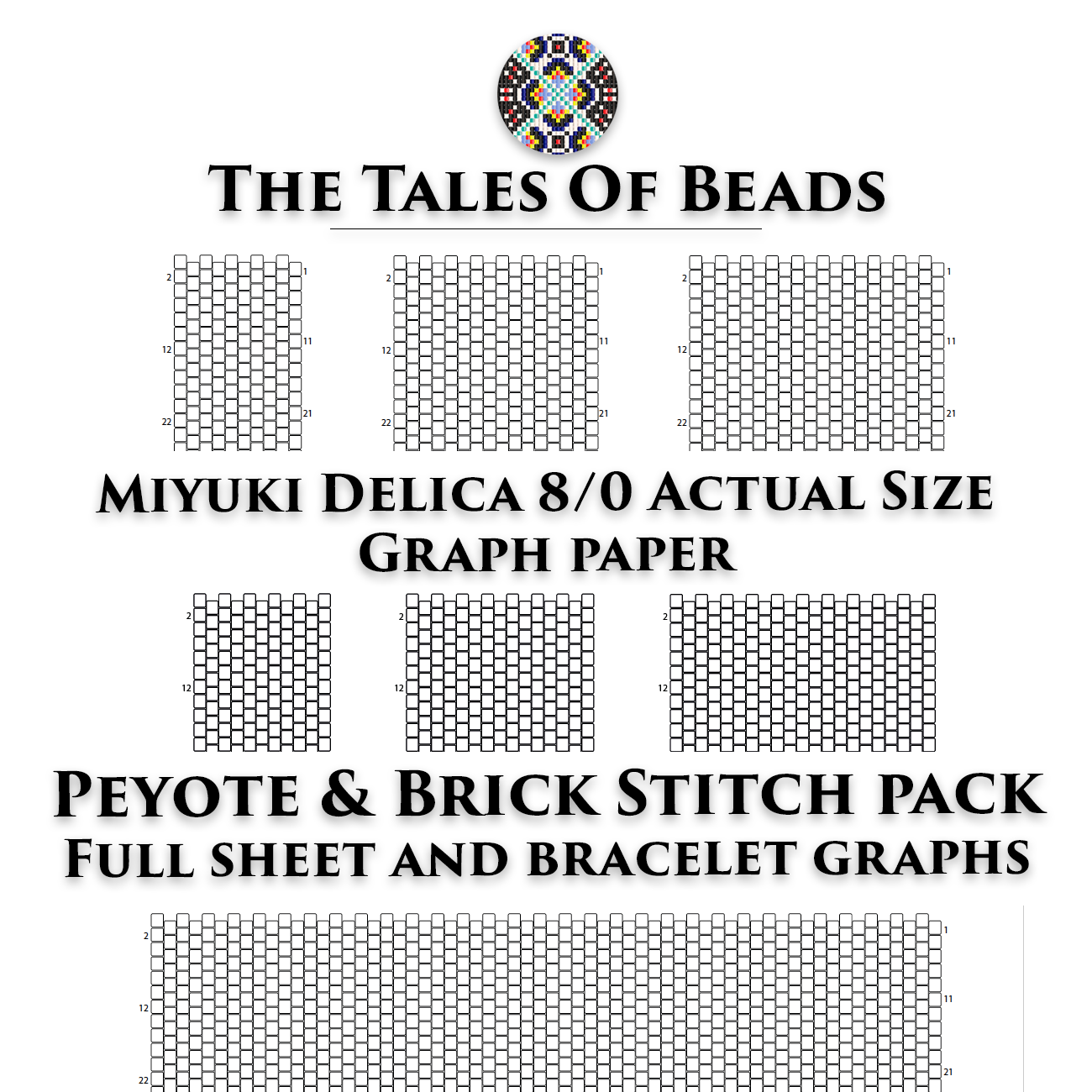 Printable Rosette Beading Graph Paper