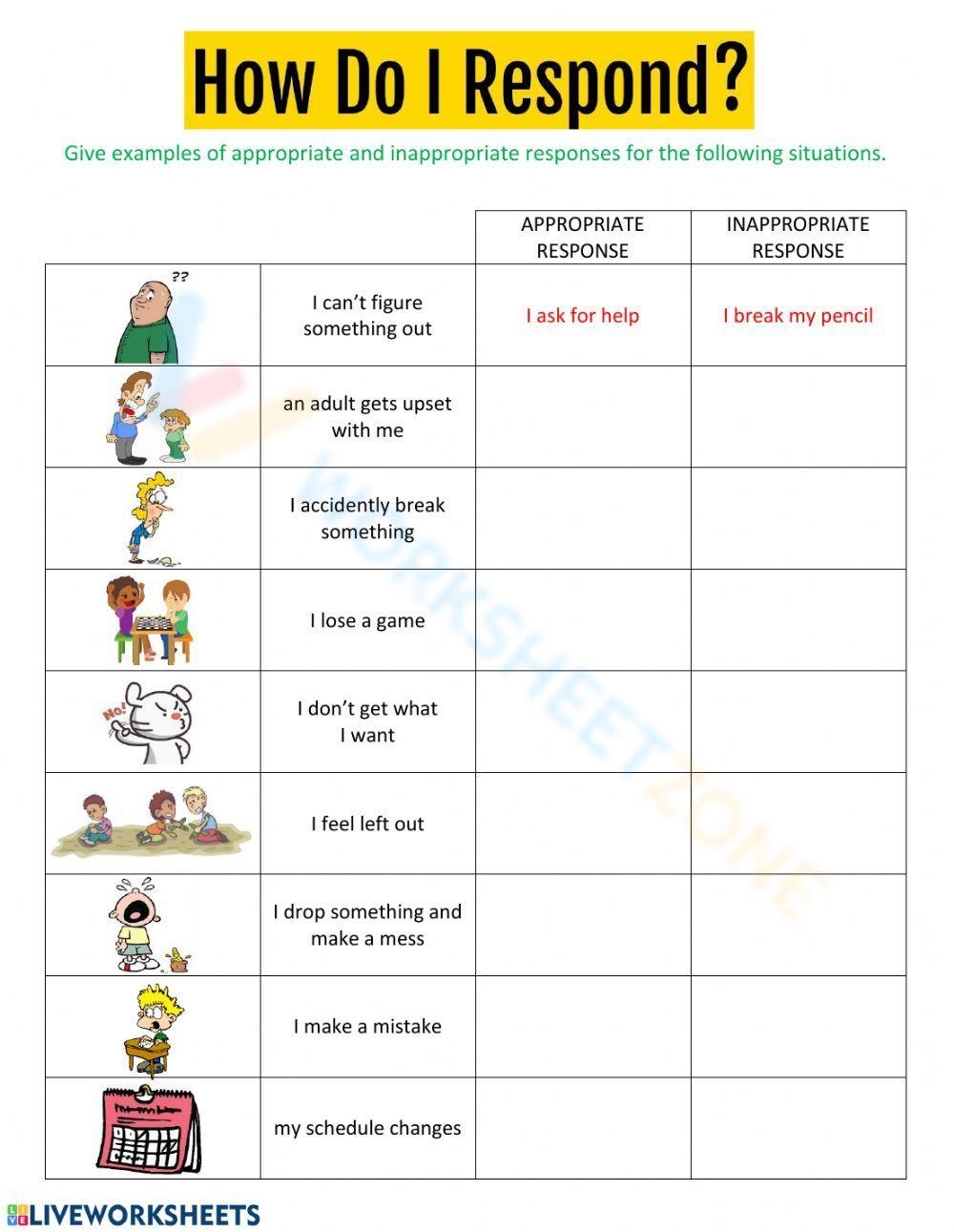 Free Printable Sel Worksheets
