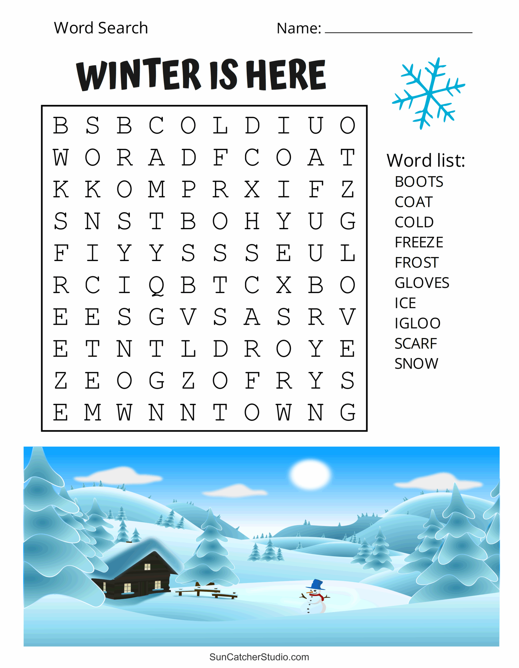 Printable Winter Puzzles