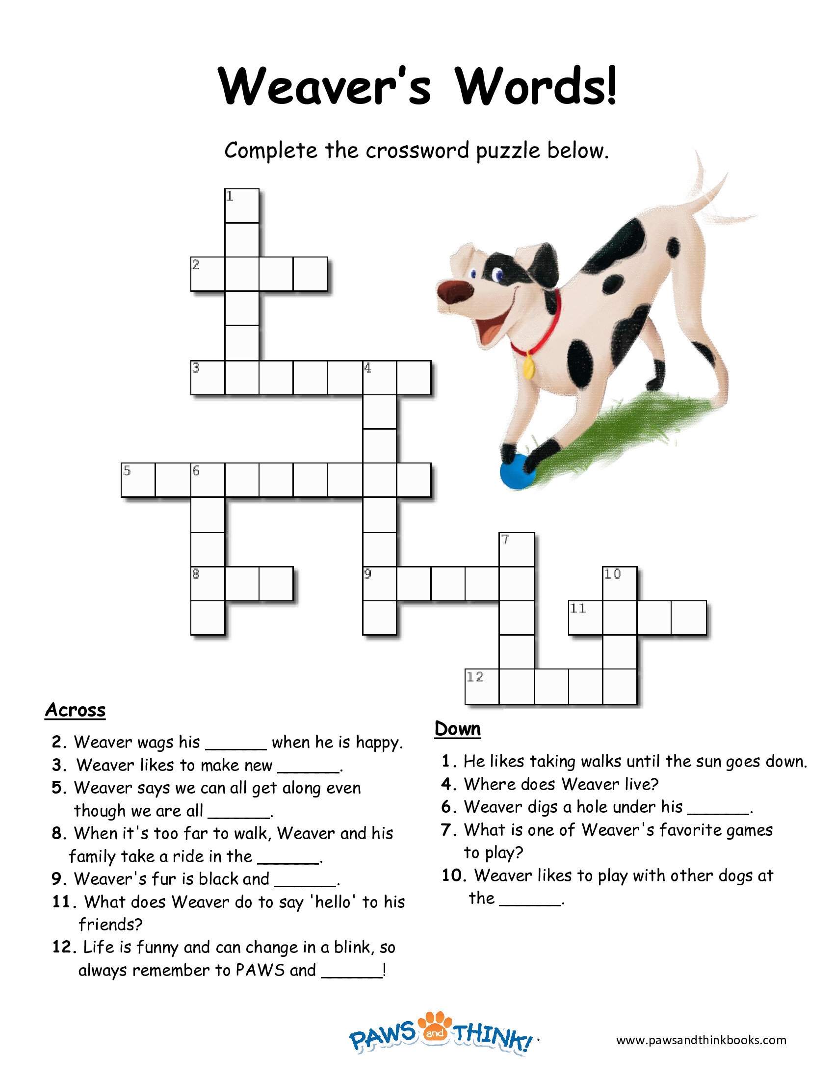 Dog Breed Crossword Puzzles Printable