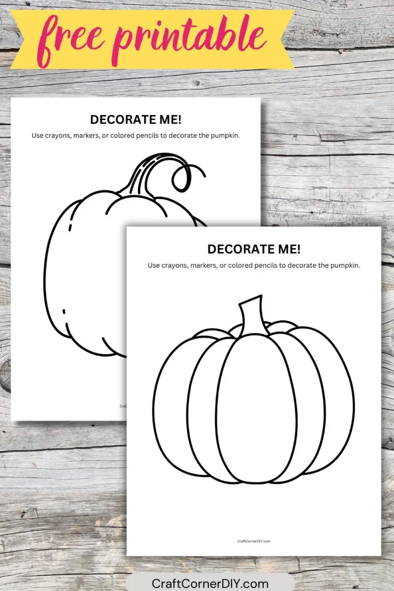 Pumpkin Craft For Kids Decorate The Pumpkin Craft Corner DIY