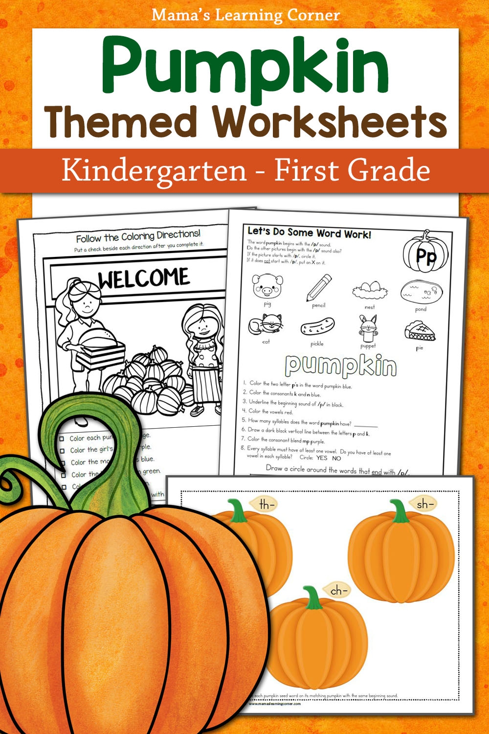 Pumpkin Worksheets For Kindergarten And 1st Grade 31 Pages 