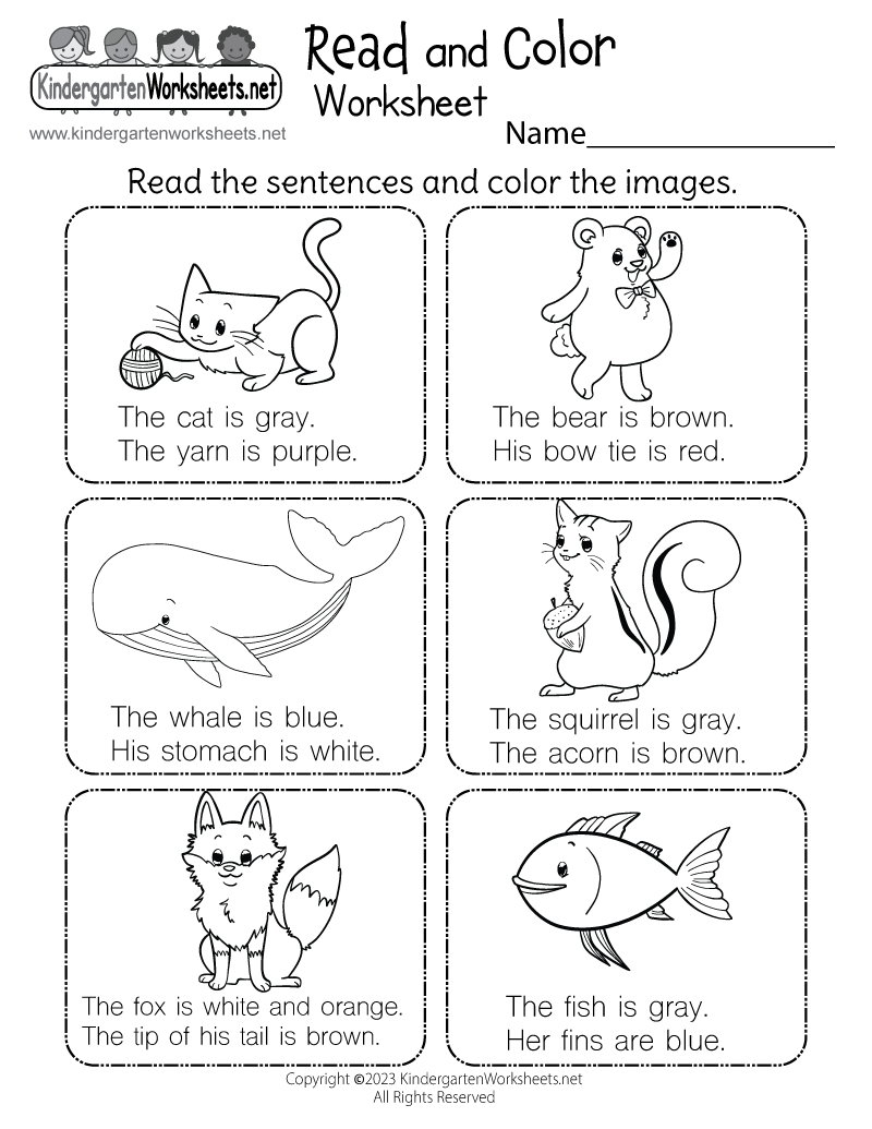 Read And Color Worksheet Free Printable Digital amp PDF