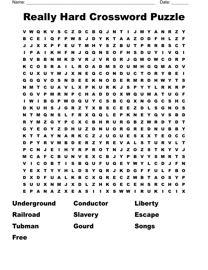 Printable Difficult Crossword Puzzles