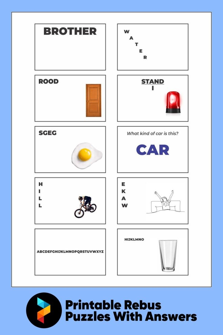 Rebus Puzzles And Answers Printable