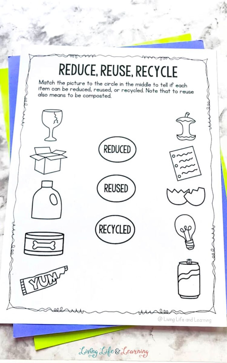 Free Printable Recycling Worksheets For Kindergarten