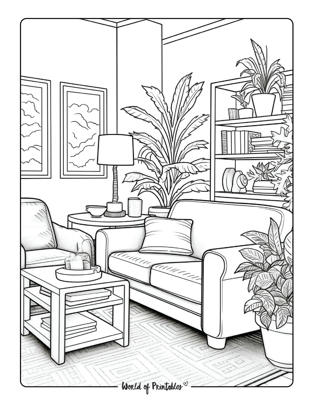 Room Coloring Pages World Of Printables