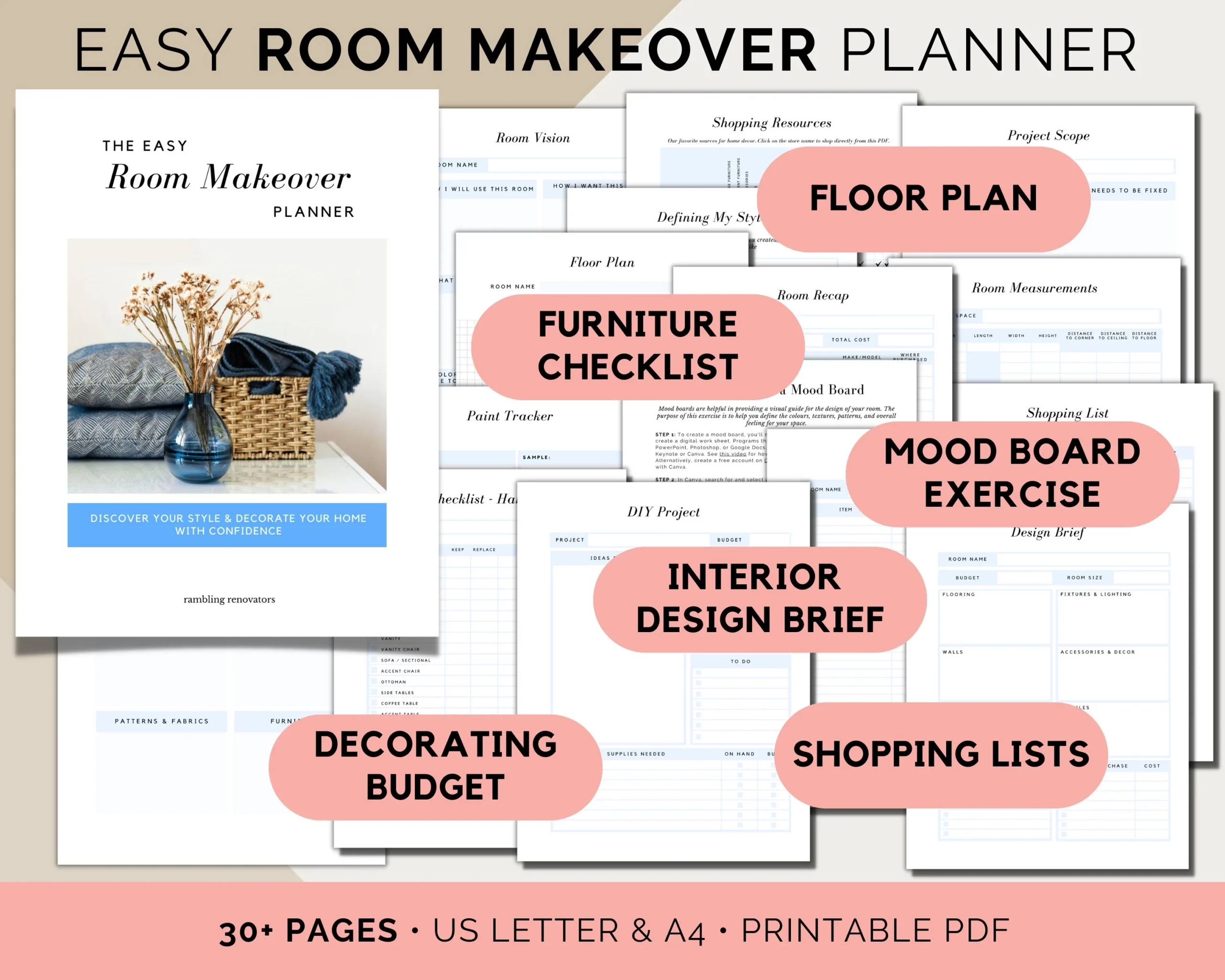Design a Room PDF Printable