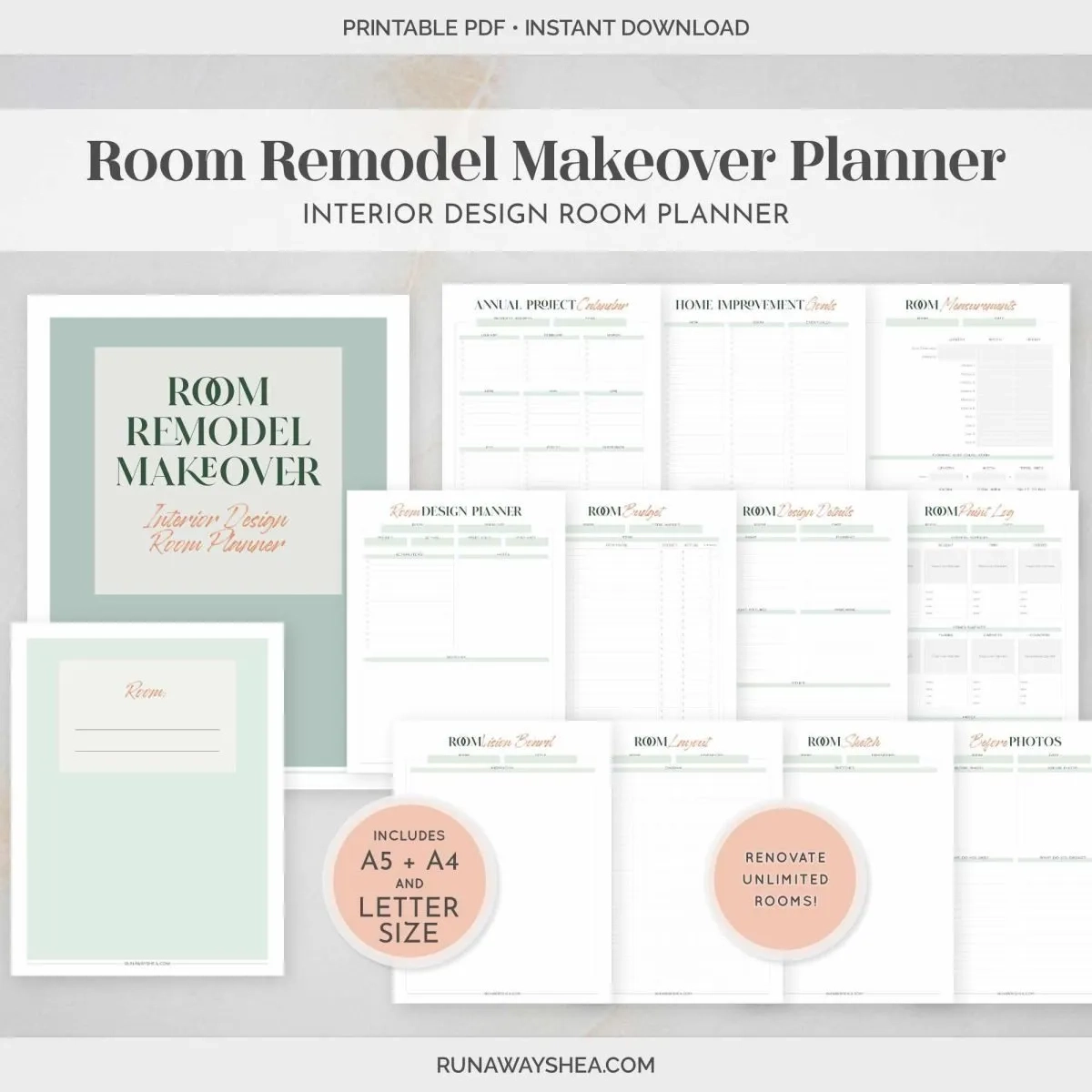 Room Remodel Planner Printable RunawayShea