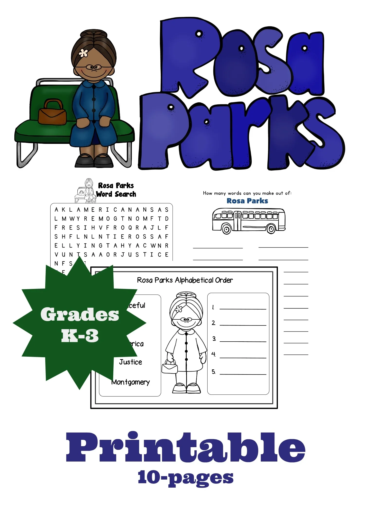 Rosa Parks Unit Study amp FREE Printable