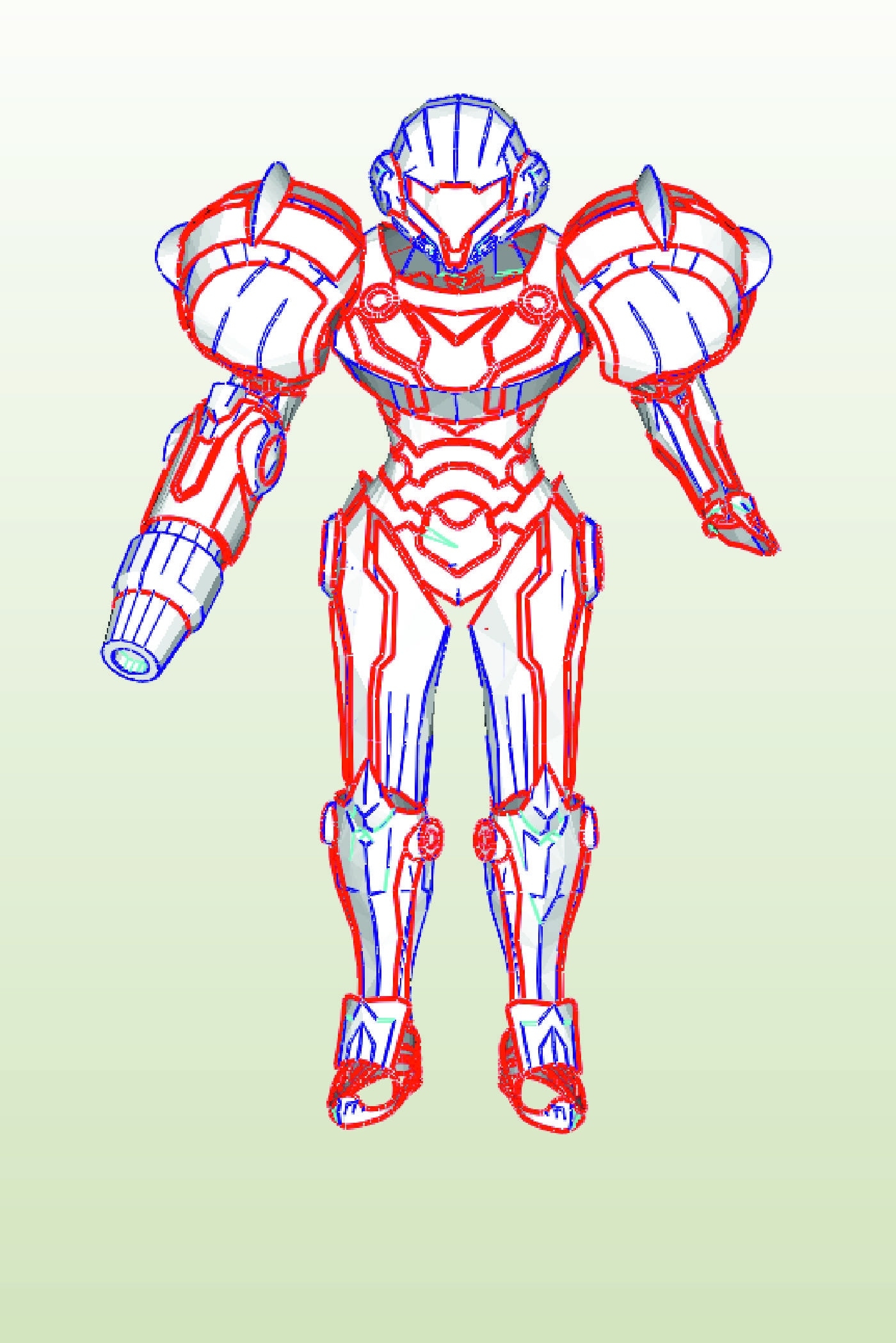 Samus Back Pattern Design Printable