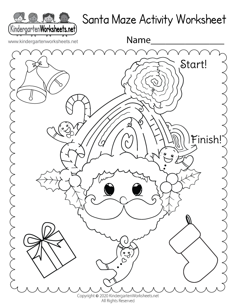 Christmas Activity Worksheets Printable Free