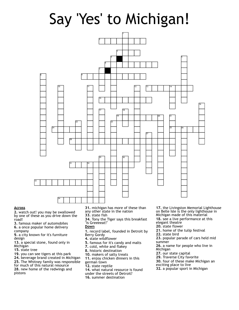 Detroit Newspaper Printable Crossword Puzzles