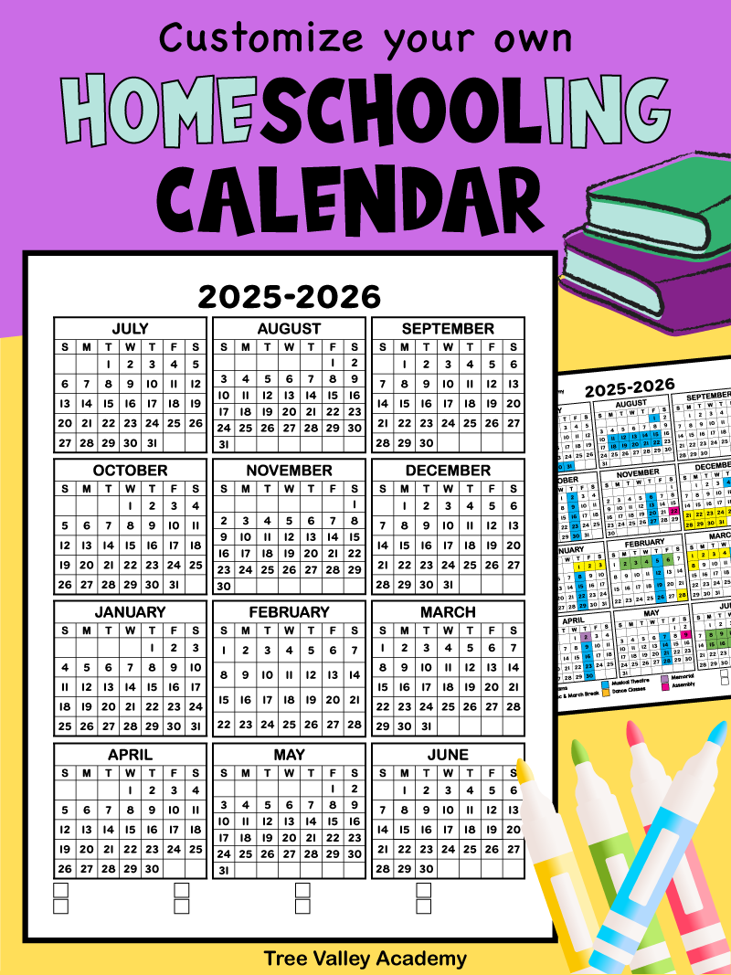 Blank School Calendar 2026 2025