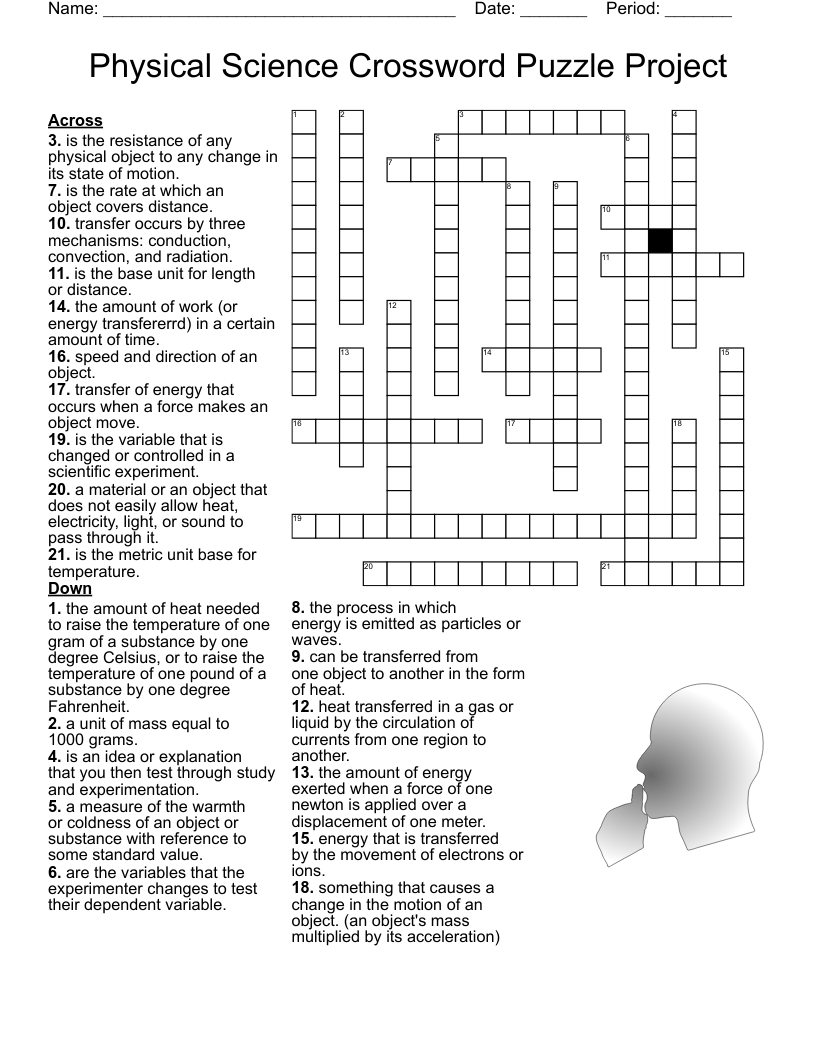 Science Crossword Puzzle WordMint