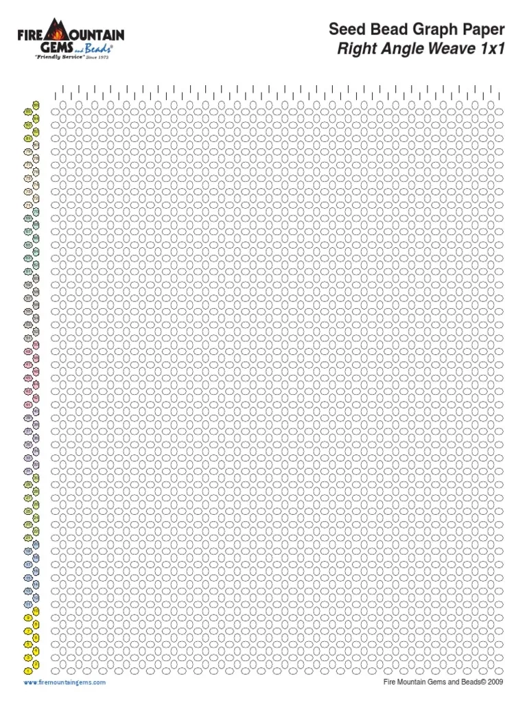 Printable Seed Bead Graph Paper