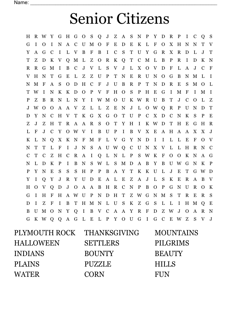 Printable Puzzles For Seniors