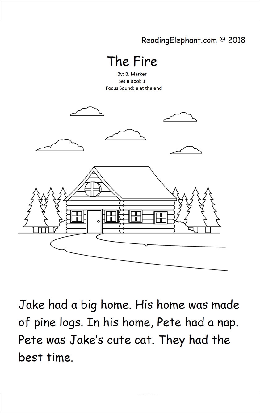 Silent E Activities Printable Reading Elephant