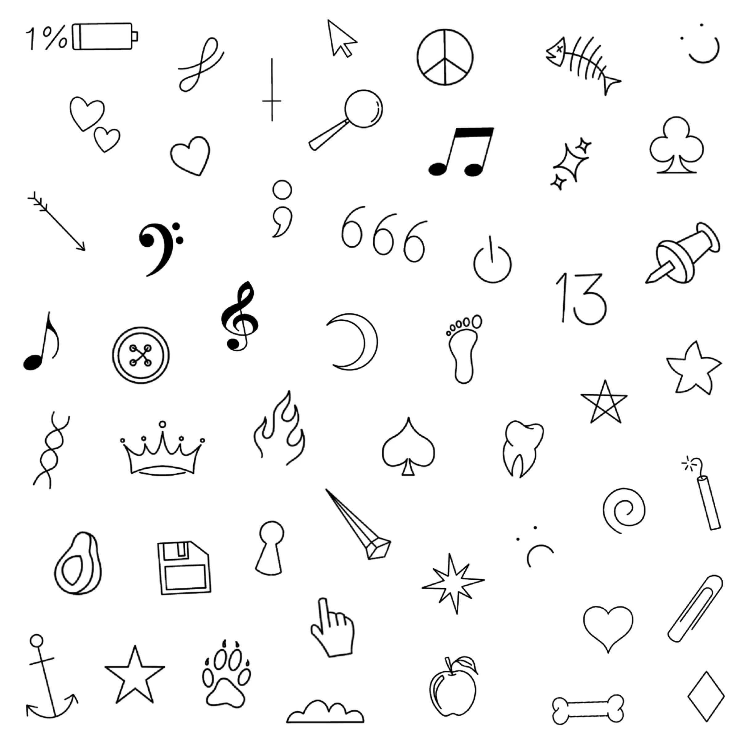Simple Tattoo Design Etsy Canada