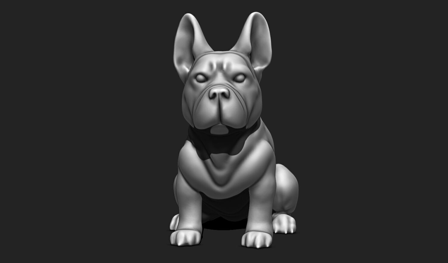  Sitting Dog STL Model 3D Printable Statue 3D File For 3D Printing Cults