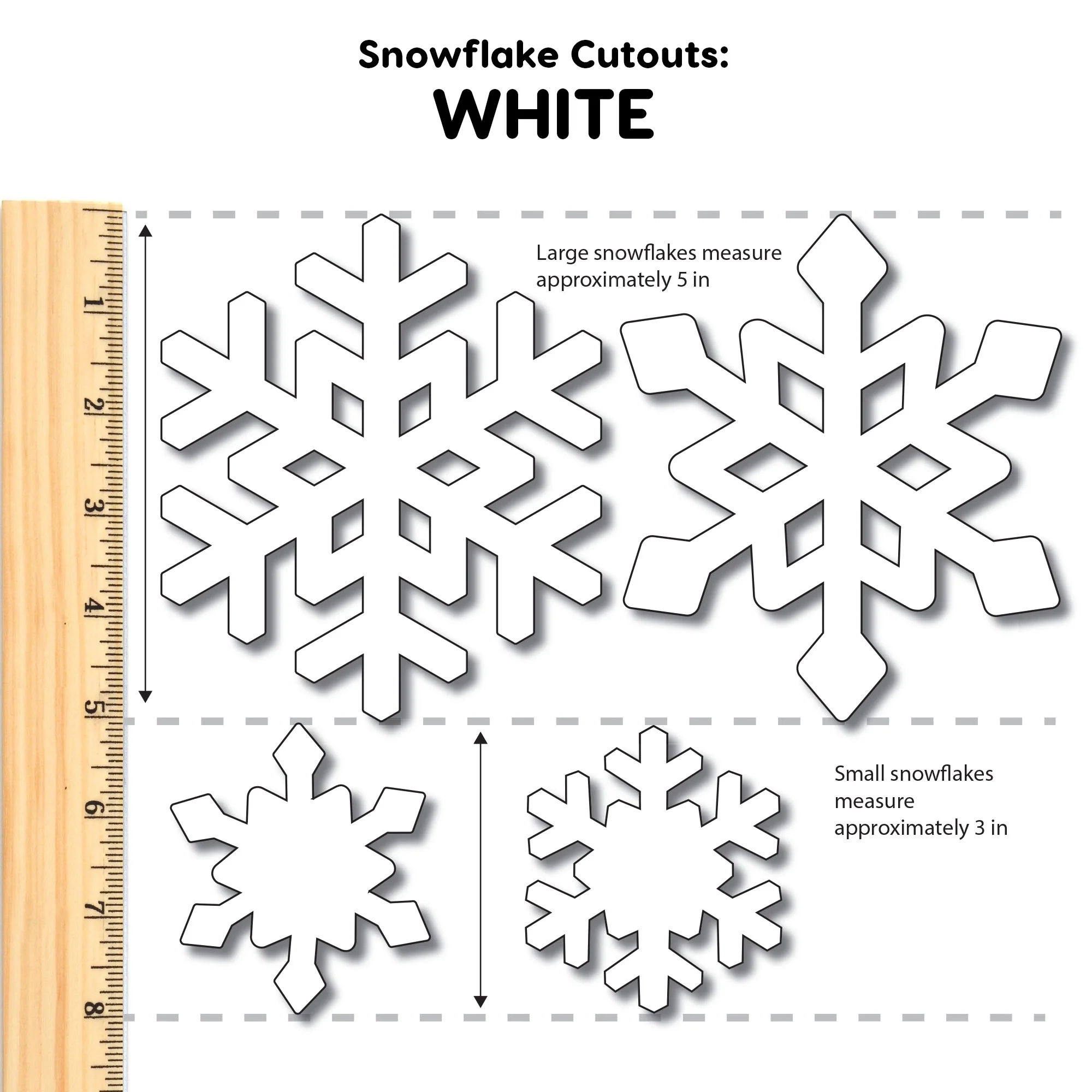 Snowflake Paper Cutouts 80 With Idea Guide Multipurpose Copy Paper Printer Paper
