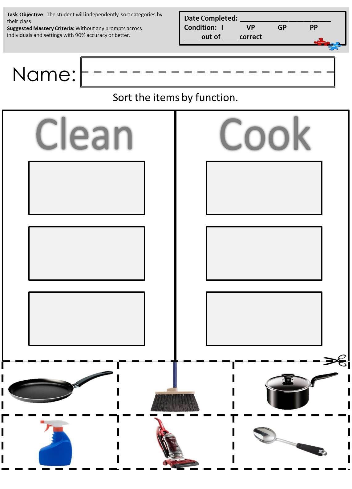 Printable Worksheets For Special Needs Students Pdf
