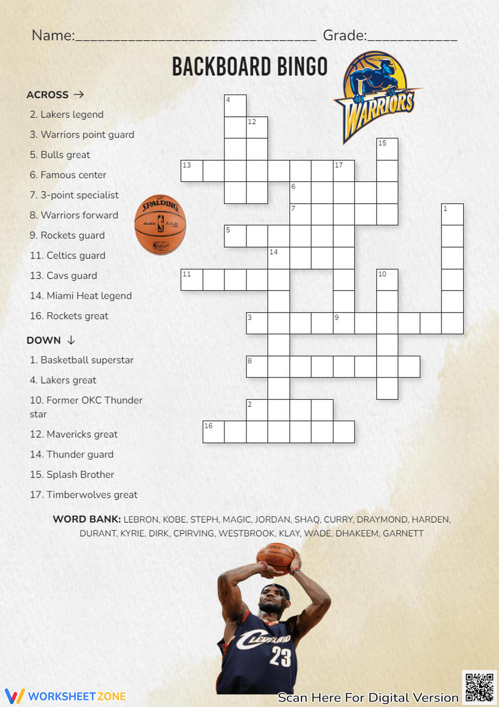Sports Crossword Puzzles Worksheets 2025