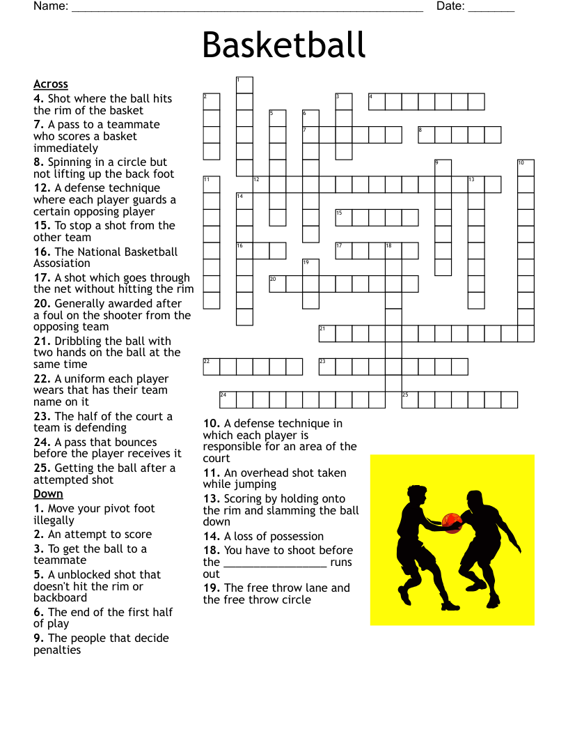 Printable Sports Crossword Puzzles 2025
