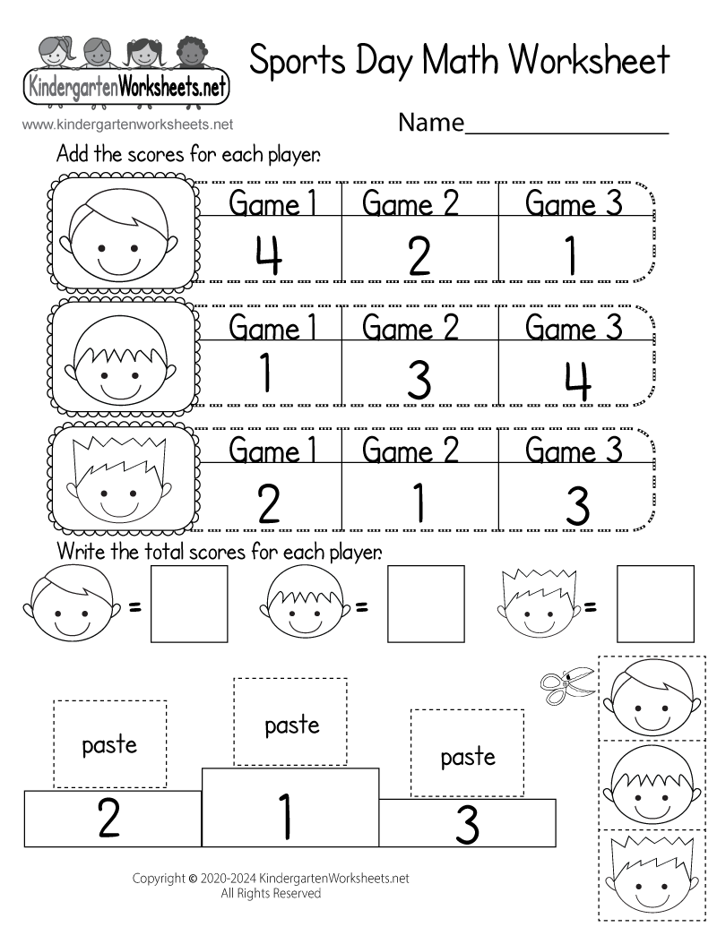 Sports Day Math Worksheet Free Printable Digital amp PDF