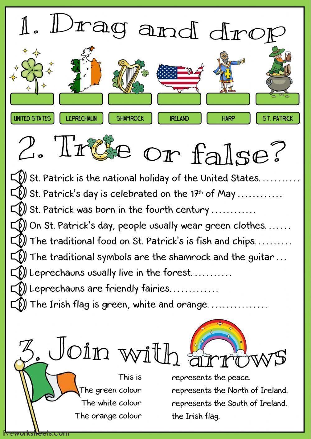 St Patrick s D Free Interactive Worksheets 46822