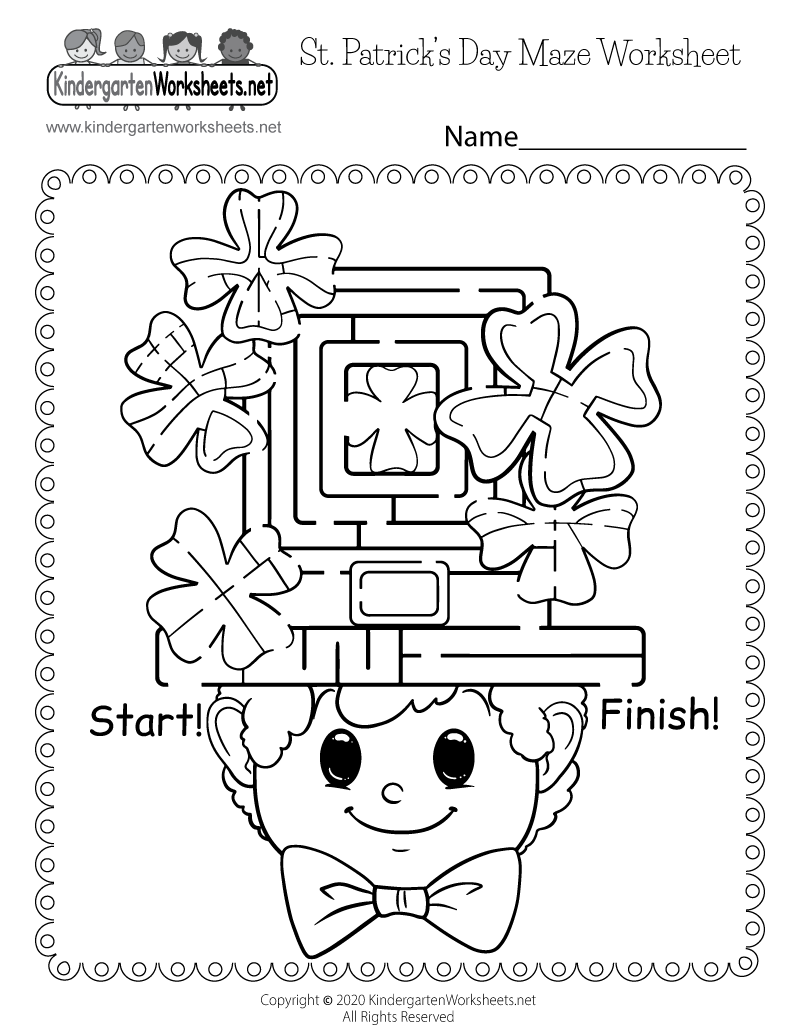 Free Printable St Patrick's Day Worksheets