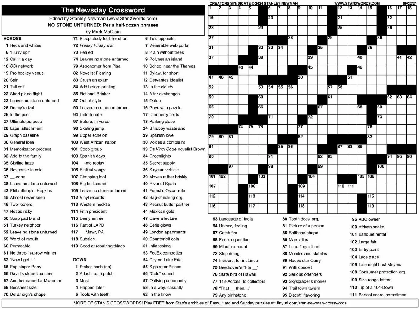 Sunday Crossword Reflector