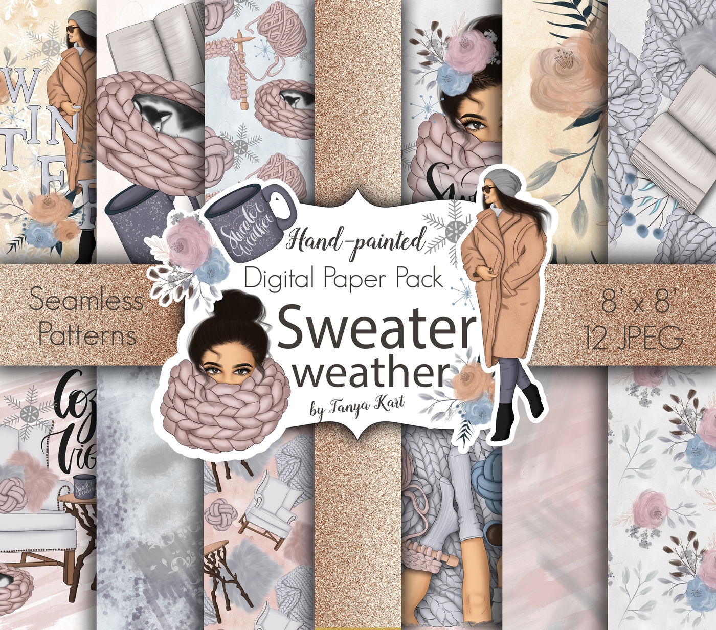 Sweater Weather Graphic Design Kit By Tanya Kart TheHungryJPEG